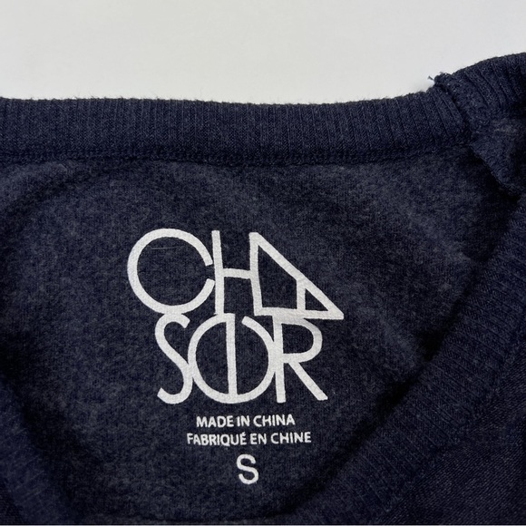 Chaser Navy Avalon Watercolor Rainbow Heart Pullover Sweater - Picture 3 of 6